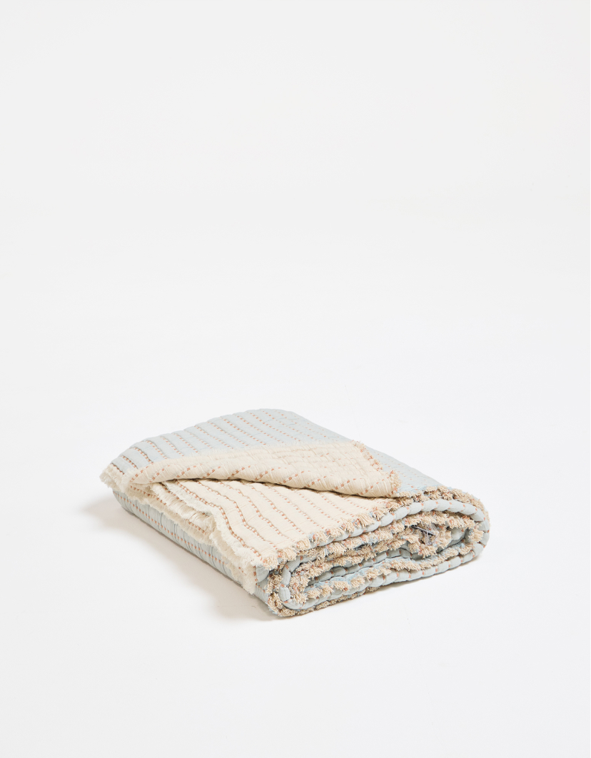 Eze Lightweight Cotton Stripe Bedspread