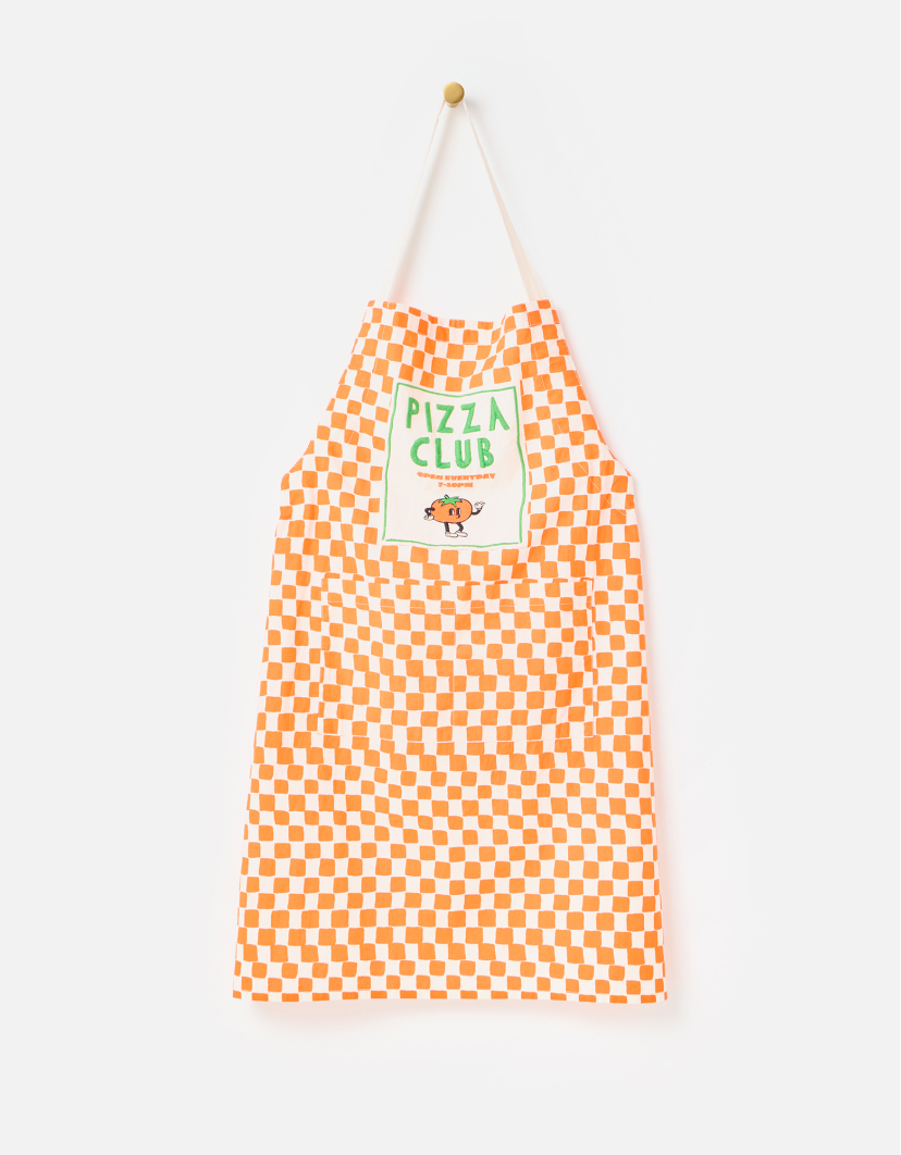 Pizza Club Chequerboard Canvas Apron