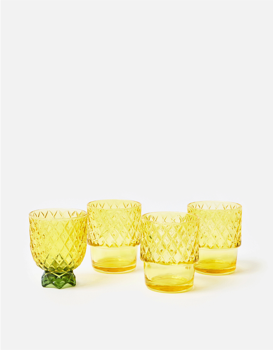 Pineapple Stacking Tumblers Set of Four