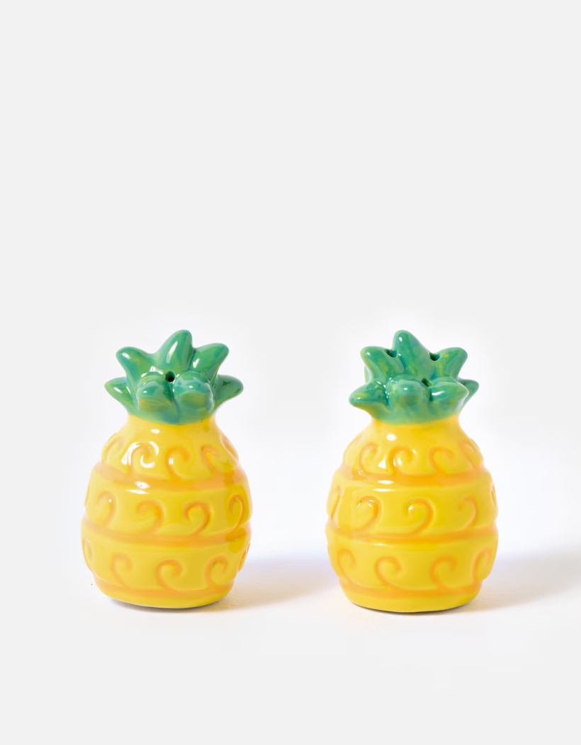 Ceramic Pineapple Salt & Pepper Shakers