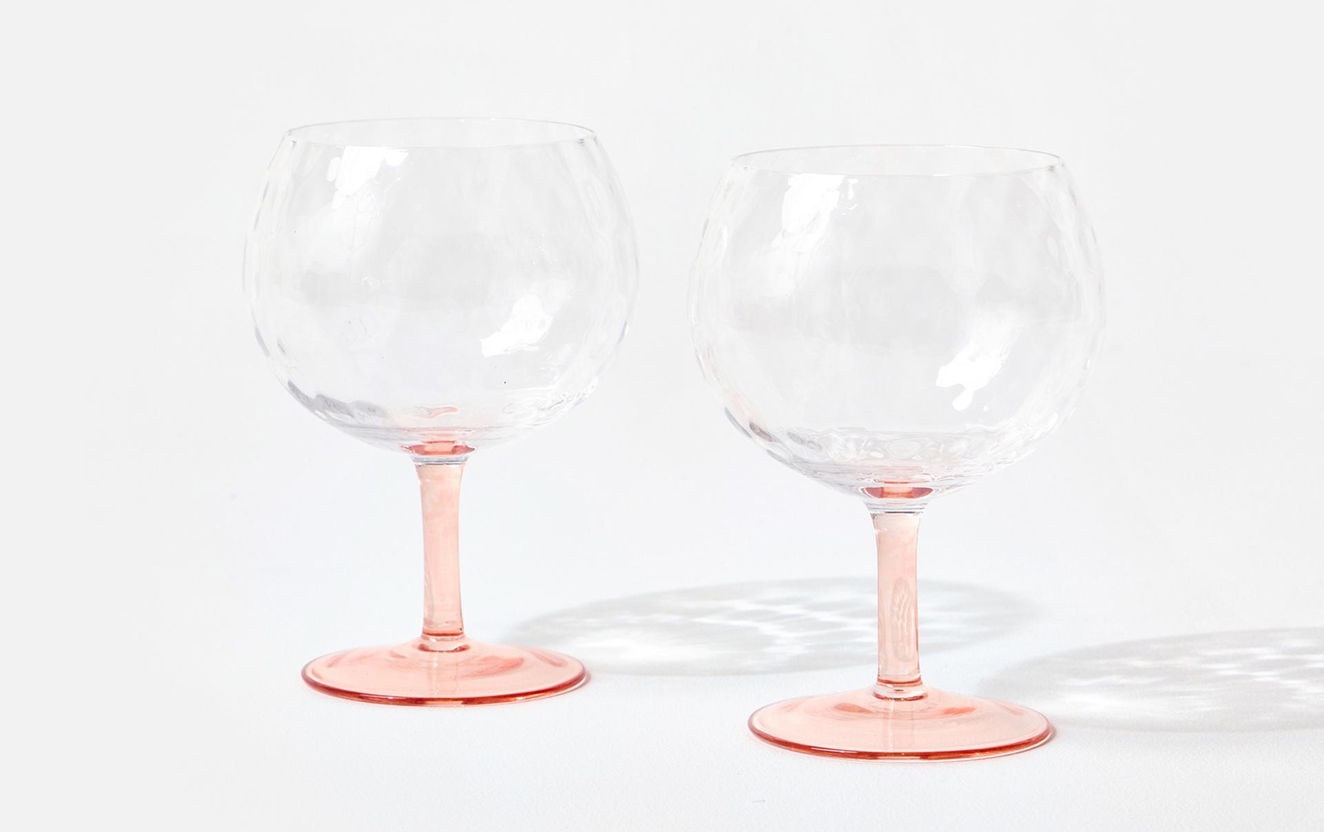 Rina Pink Gin Glasses Set of Two