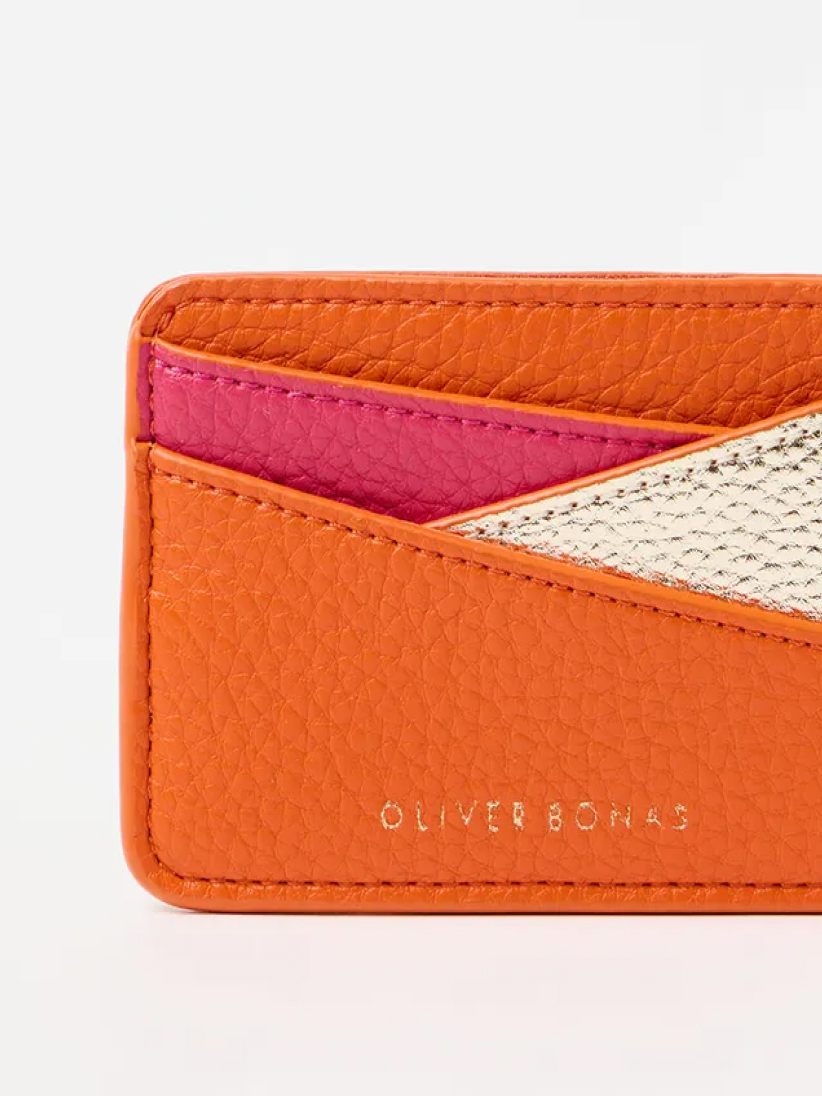 Sita Orange Metallic Card Holder