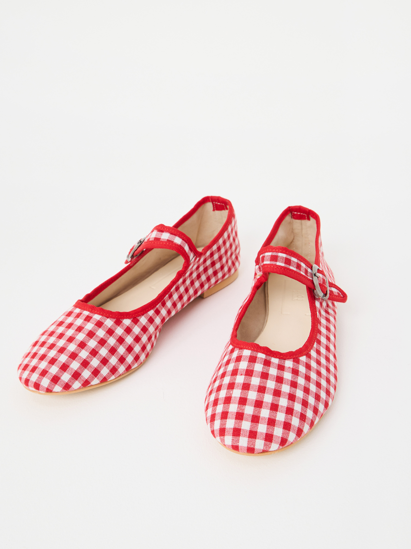 Moi London Red Gingham Mary Janes