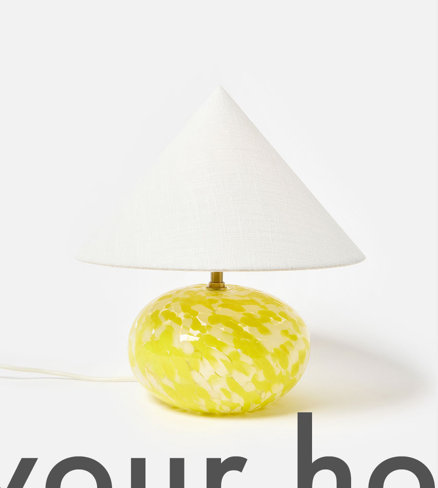 Pintar Yellow Glass Desk & Table Lamp