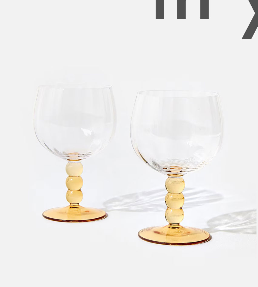 Bobbin Yellow Gin Glasses Set of Two