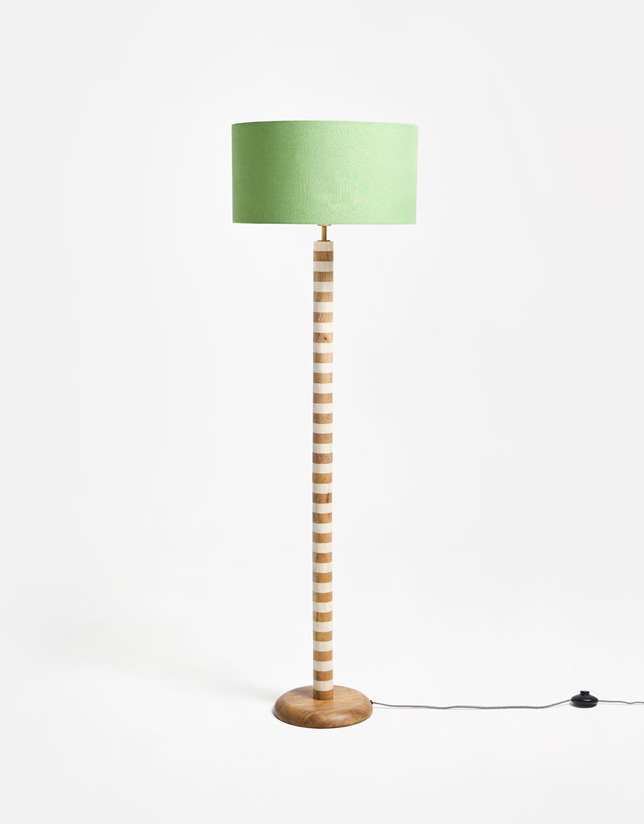 Rayas Striped Wooden Floor Lamp