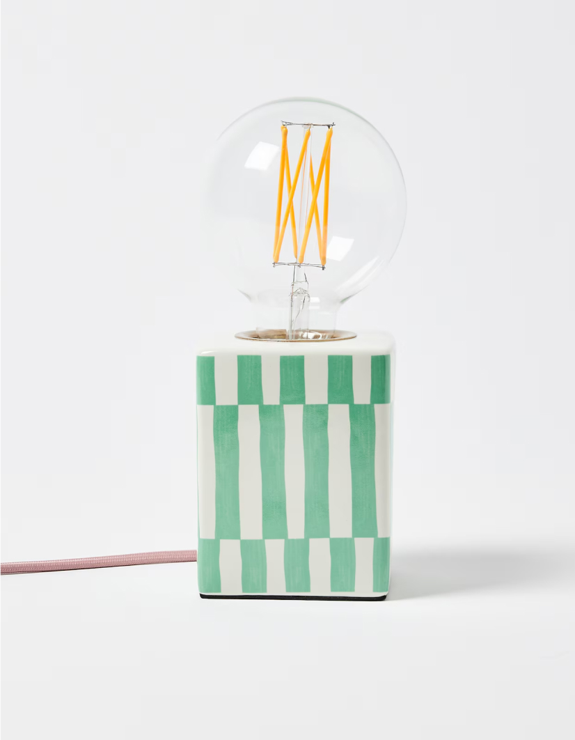Erica Green Ceramic Desk & Table Lamp Base