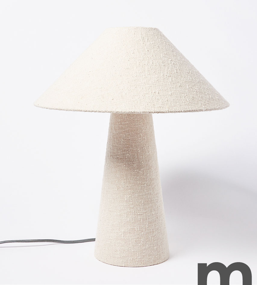 Alma White Boucle Desk & Table Light