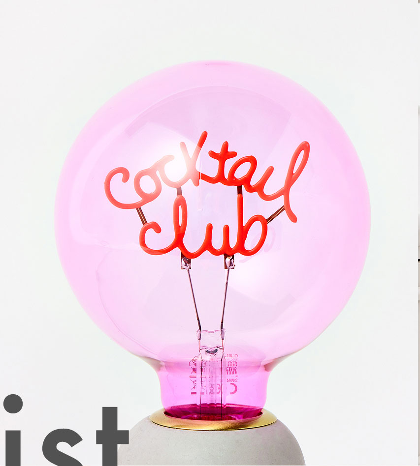 Cocktail Club Pink E27 LED Light Bulb