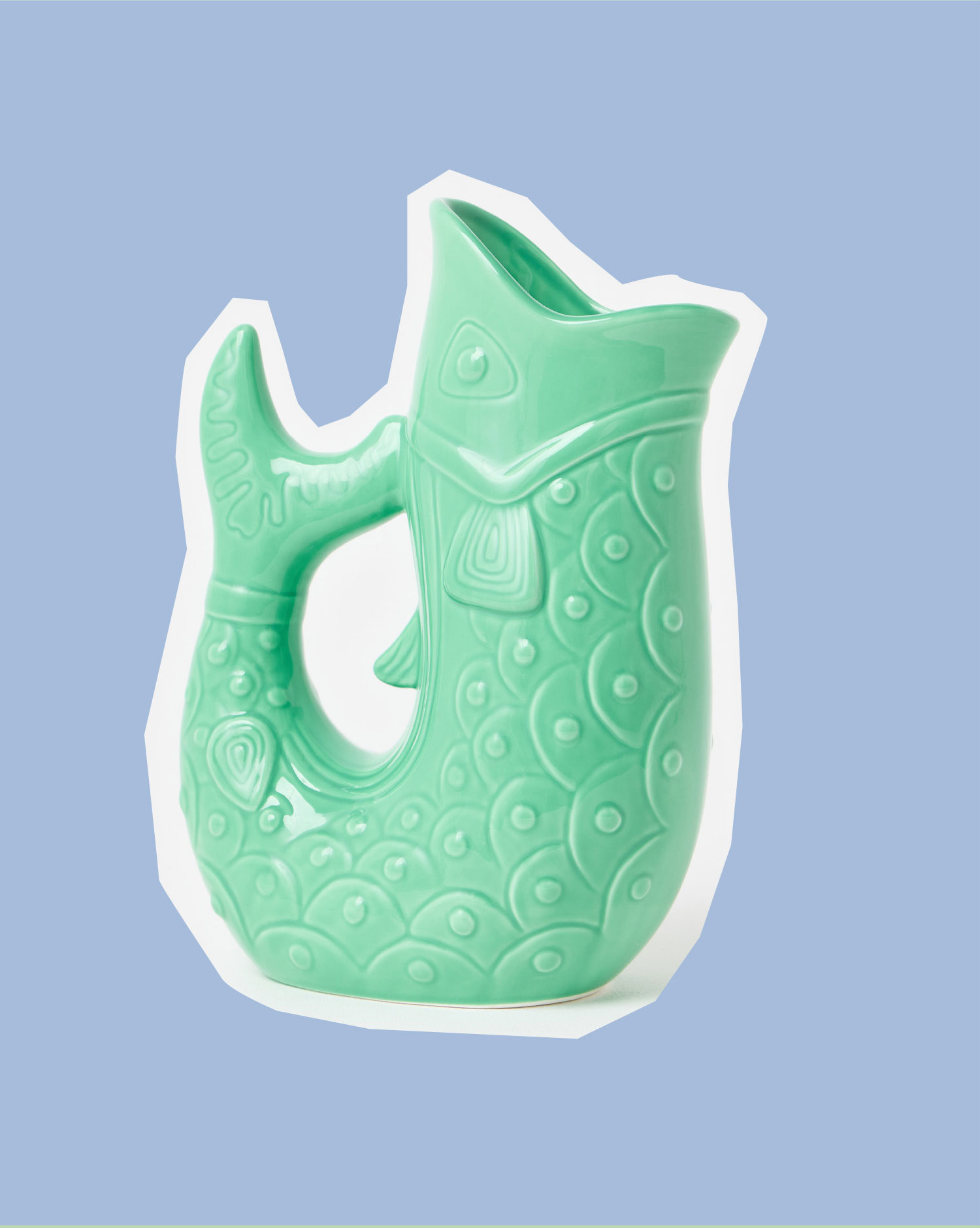 Albert Green Ceramic Large Fish Jug
