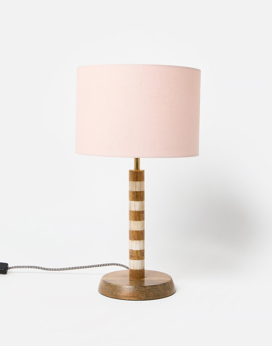 Rayas Striped Wooden Desk & Table Lamp