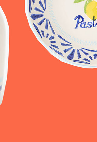 Lemon Ceramic Pasta Bowl