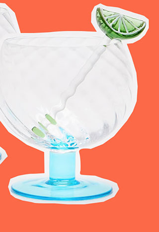 Spritz Glasses & Stirrer Set of Two