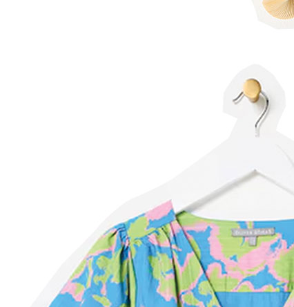 Blue & Green Luminous Floral V-Neck Midi Dress