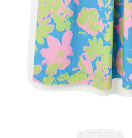 Blue & Green Luminous Floral V-Neck Midi Dress