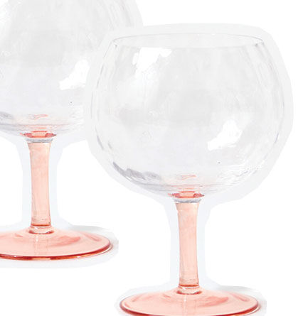Rina Pink Gin Glasses Set of Two