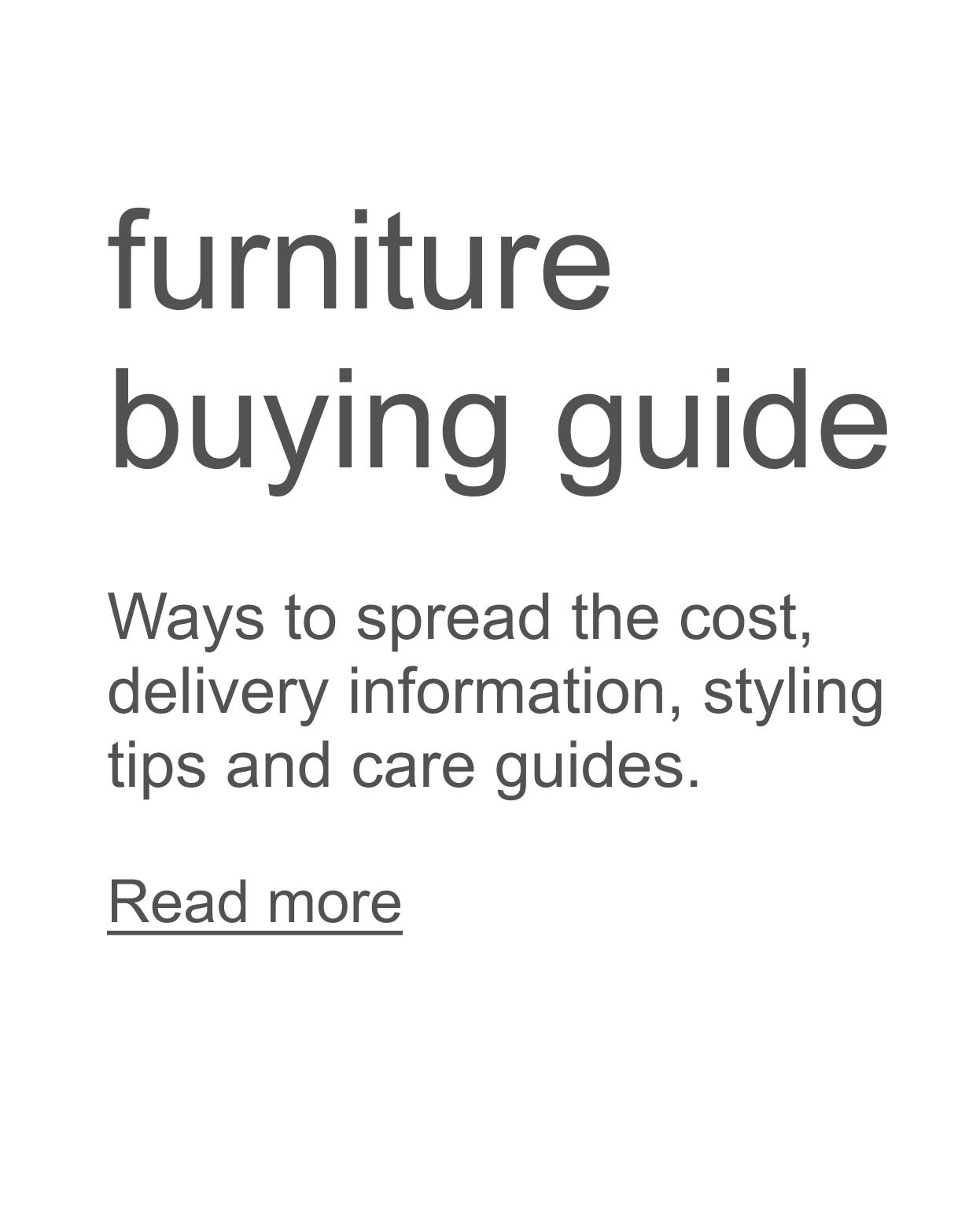 Furniture buying guide