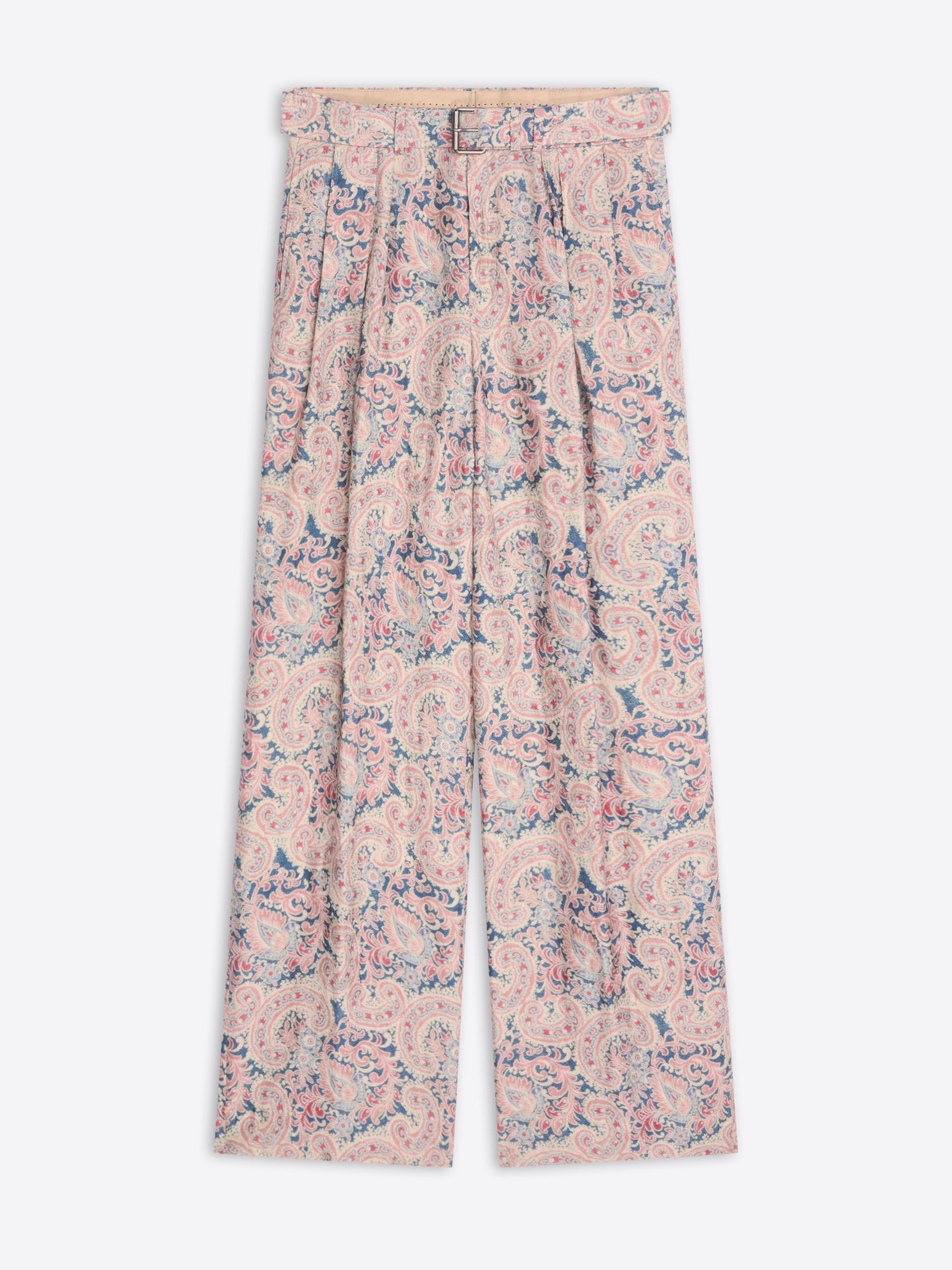 Belted Jacquard pants - Dries Van Noten