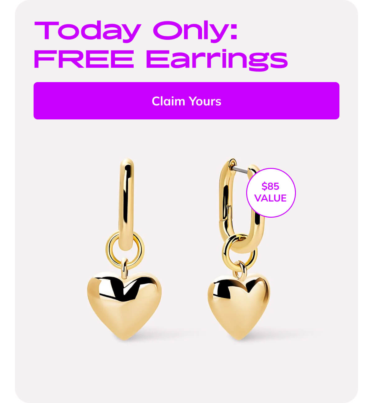 Today only - Free Earrings