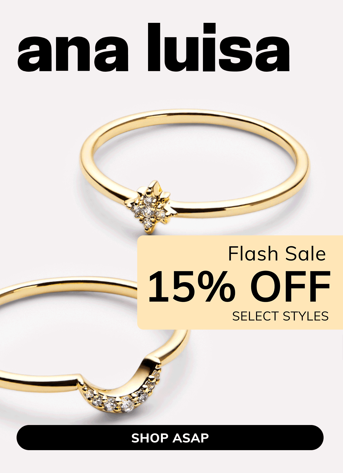 Memorial Day Sale - 15% off select styles