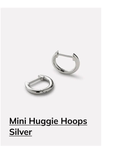 Mini Huggie Hoops Silver