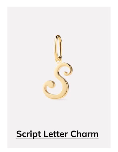 Script Letter Charm