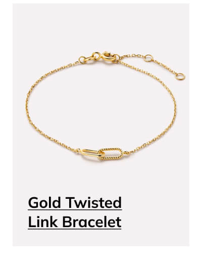 Gold Twisted Link Bracelet