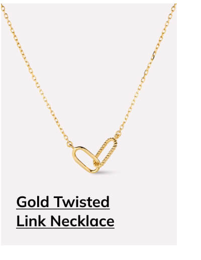 Gold Twisted Link Necklace