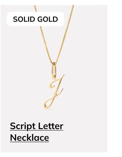 Script Letter Necklace