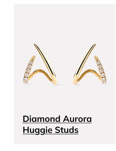 Diamond Aurora Huggie Studs