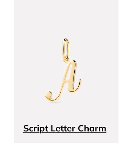 Script Letter Charm