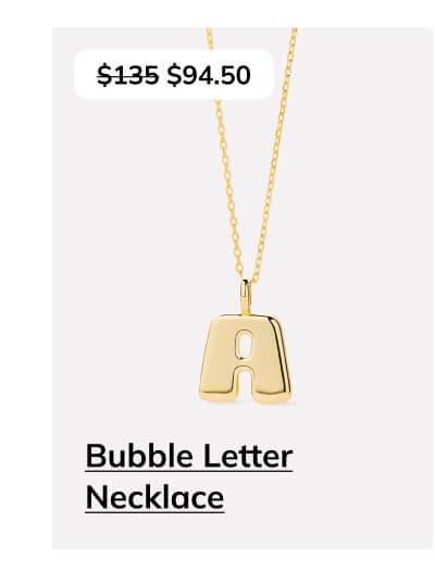 Bubble Letter Necklace