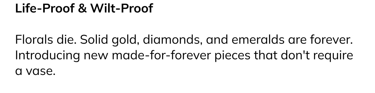 Life-proof and wilt-proof