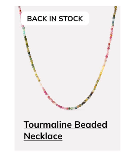 Tourmaline Beaded Necklace Tourmaline Beaded Necklace