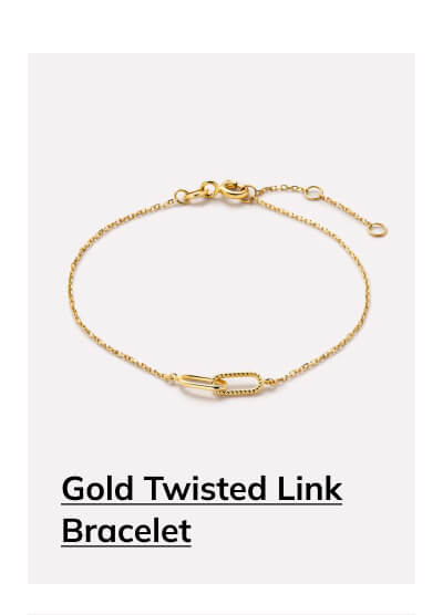 Gold Twisted Link Bracelet