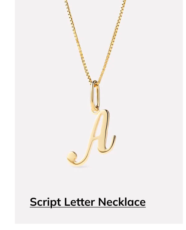 Script Letter Necklace