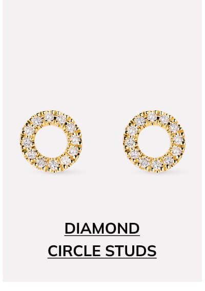 Diamond Circle Studs