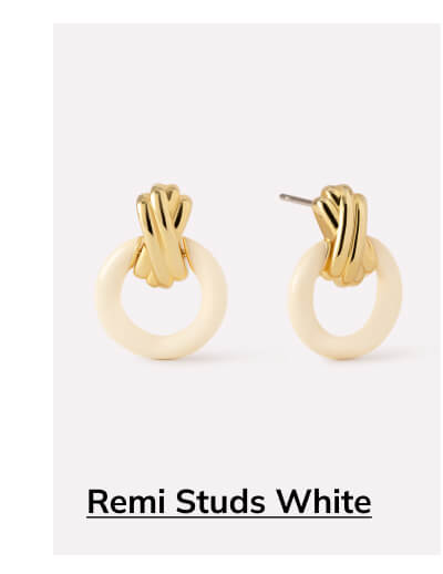 Remi Studs White