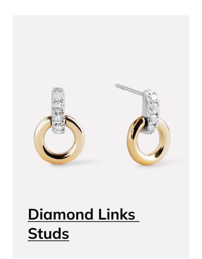 Diamond Links Studs