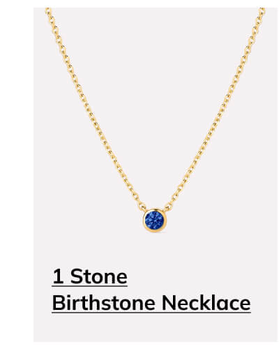 1 Stone Birthstone Necklace