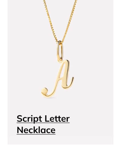 Script Letter Necklace