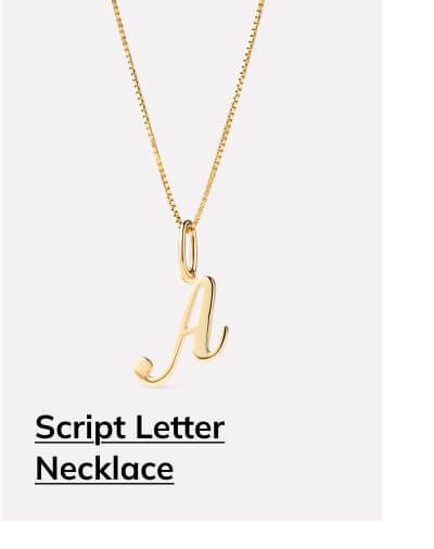 Script Letter Necklace