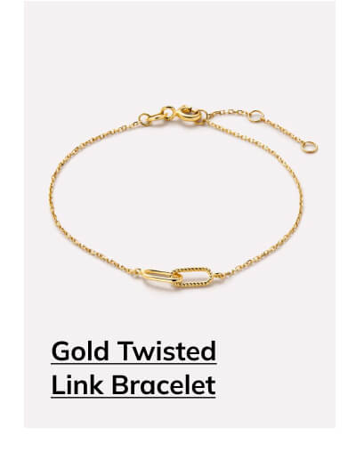 Gold Twisted Link Bracelet