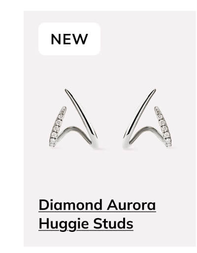 Diamond Aurora Huggie Studs