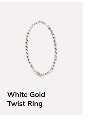 White Gold Twist Ring
