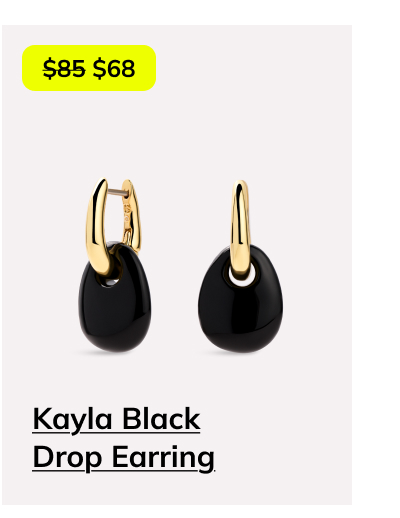 Kayla Black Drop Earrings