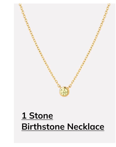 1 Stone Birthstone Necklace