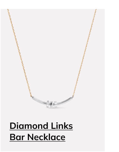 Diamond Links Bar Necklace