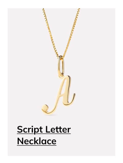 Script Letter Necklace