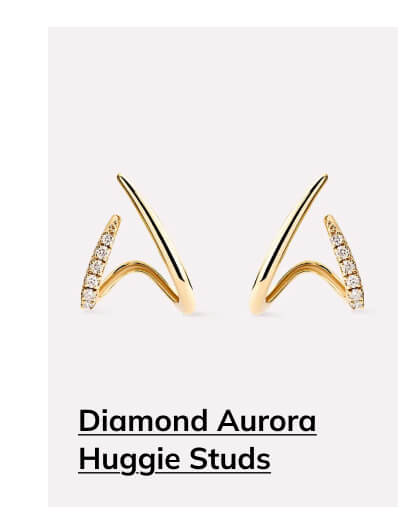 Diamond Aurora Huggie Studs